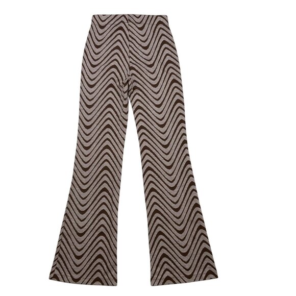 Urban Outfitters UO Bryn Pull-On Flare Pant S Brown Striped High Rise Retro Fall - Picture 12 of 12